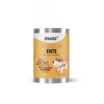 snuuts Dose Ente, Hirse & Spinat mit Hundetee Gelenkwohl